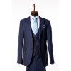 Costum Barbati Business Bleumarin Cu Dungi